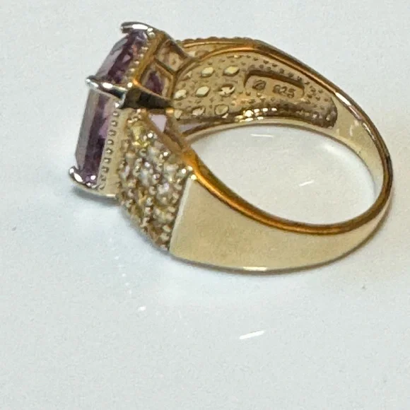 Rare Ametrine and Yellow Sapphire Ring - Picture 4 of 11